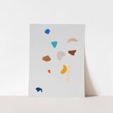 Abstract pebbles giclee print 50x70 cm