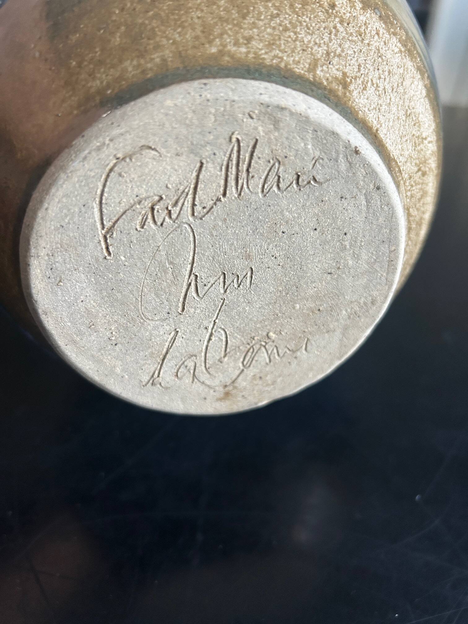 vase signed La Borne