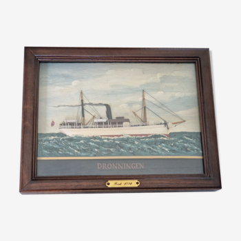 Vintage relief boat frame