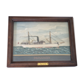 Cadre bateau en relief vintage