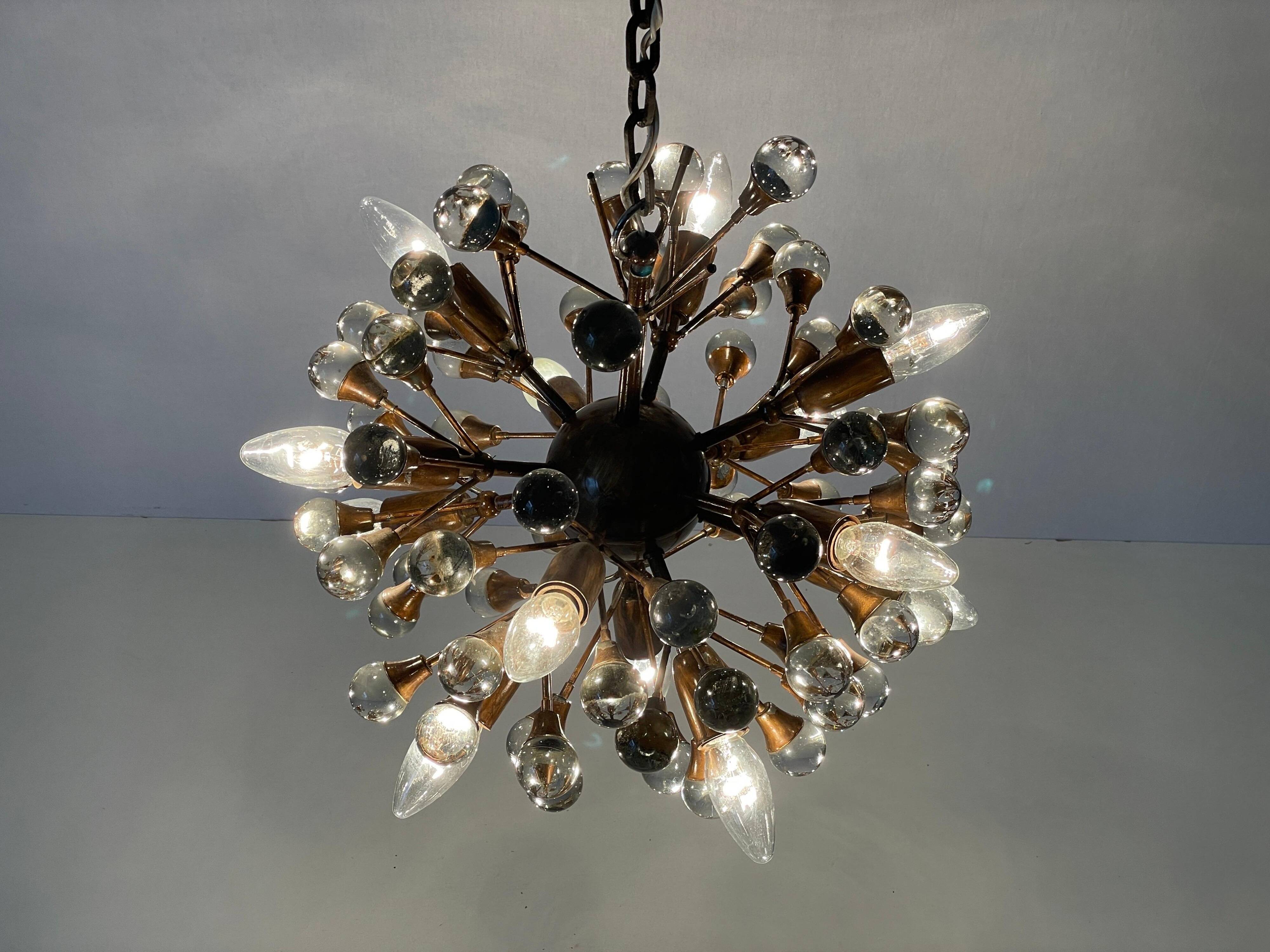 Atomic chandelier by Vereinigte Werkstätten München, 1950s, Germany