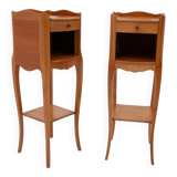 Pair of elegant narrow bedside tables.
