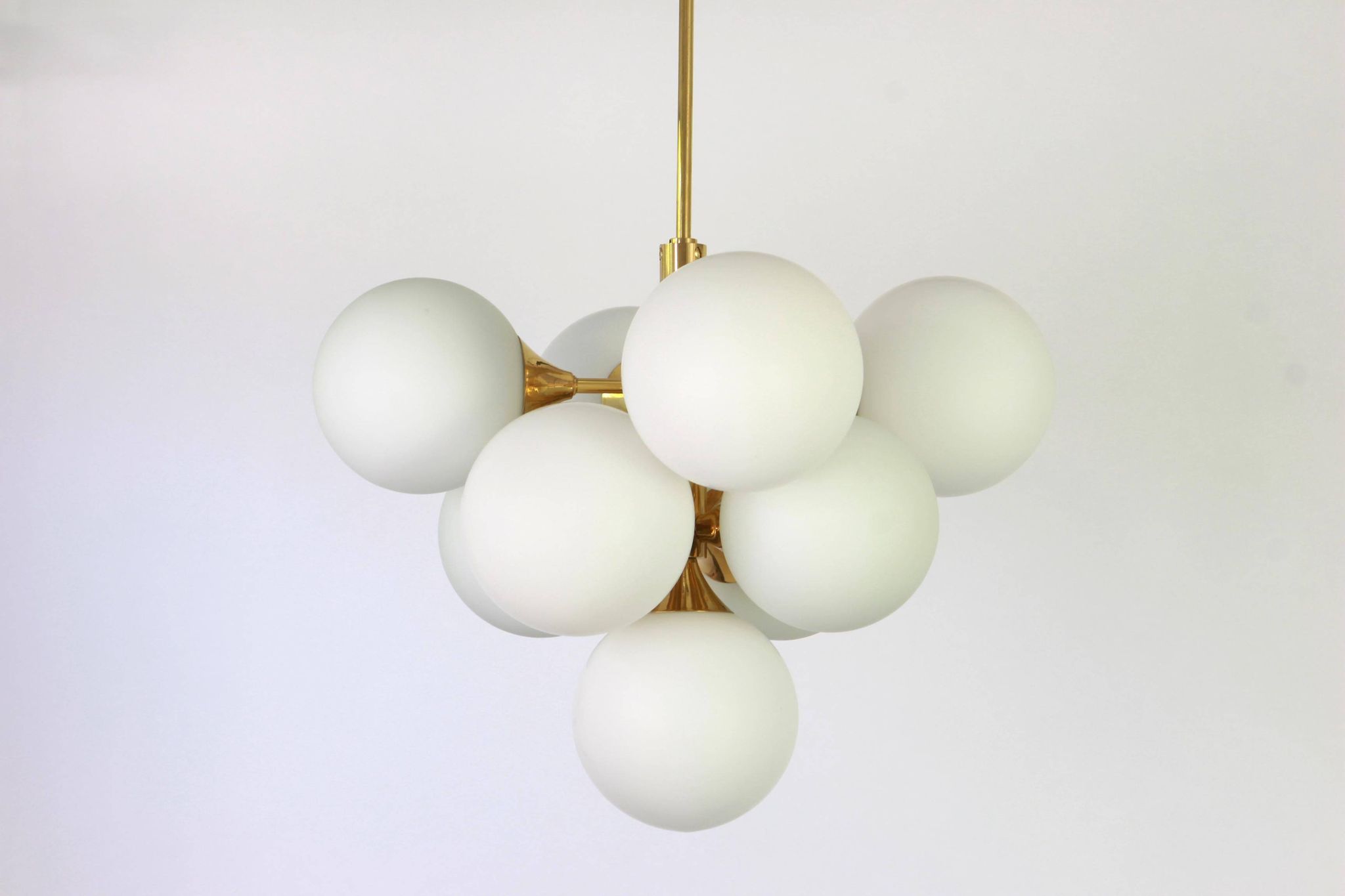 Atomic Lustre in Brass by Kaiser, Germany, 1960s
