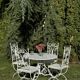 New garden furniture - wrought iron - Arras round table and 4 Lily chairs