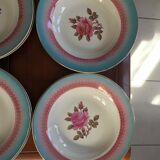 Lot hollow plates Digoin Sarreguemines model Pelleas