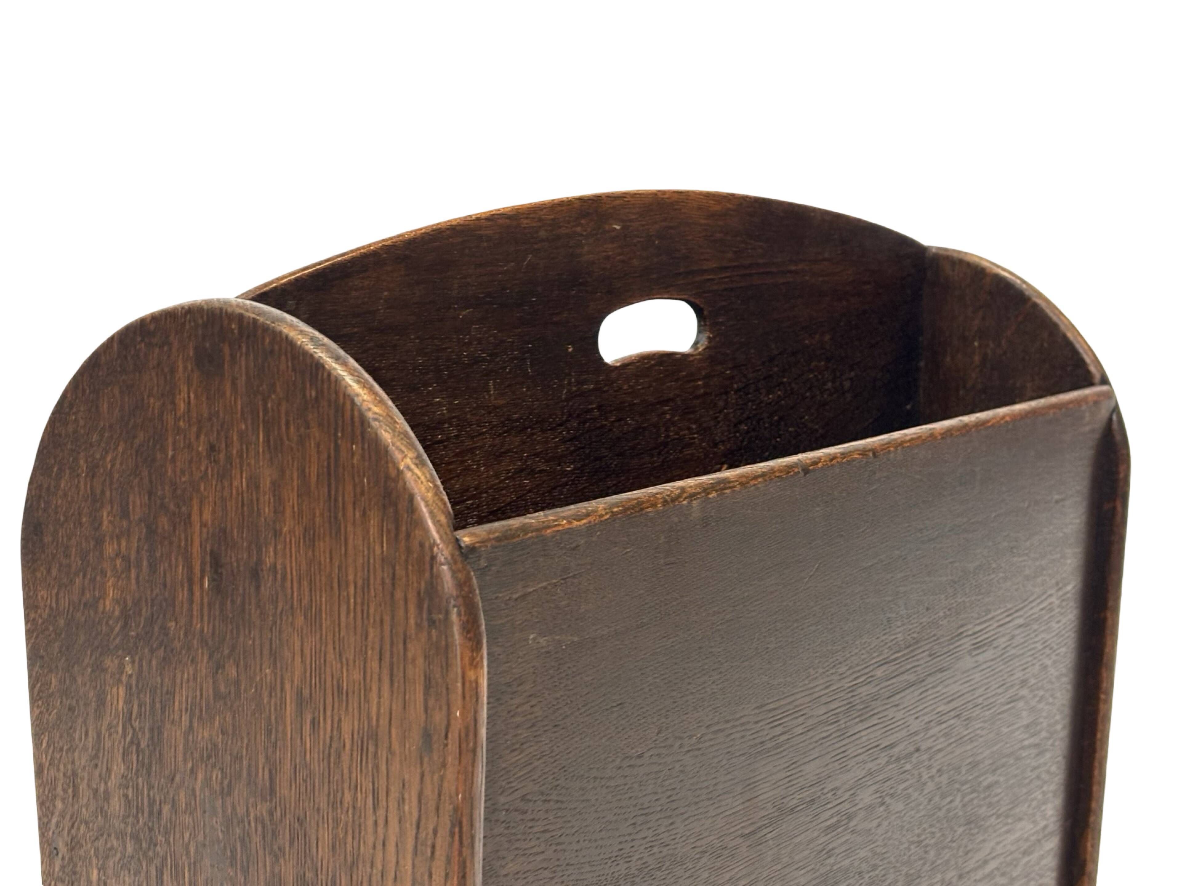 Art Deco Oak Newspaper Rack Magazine Rack 1950s design