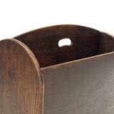 Art Deco Oak Newspaper Rack Magazine Rack 1950s design