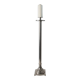 XXL vintage Art Deco candlestick - Chrome brass - Classic shape - Italy 1930s