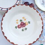 Plat creux fleuri Longchamp vintage