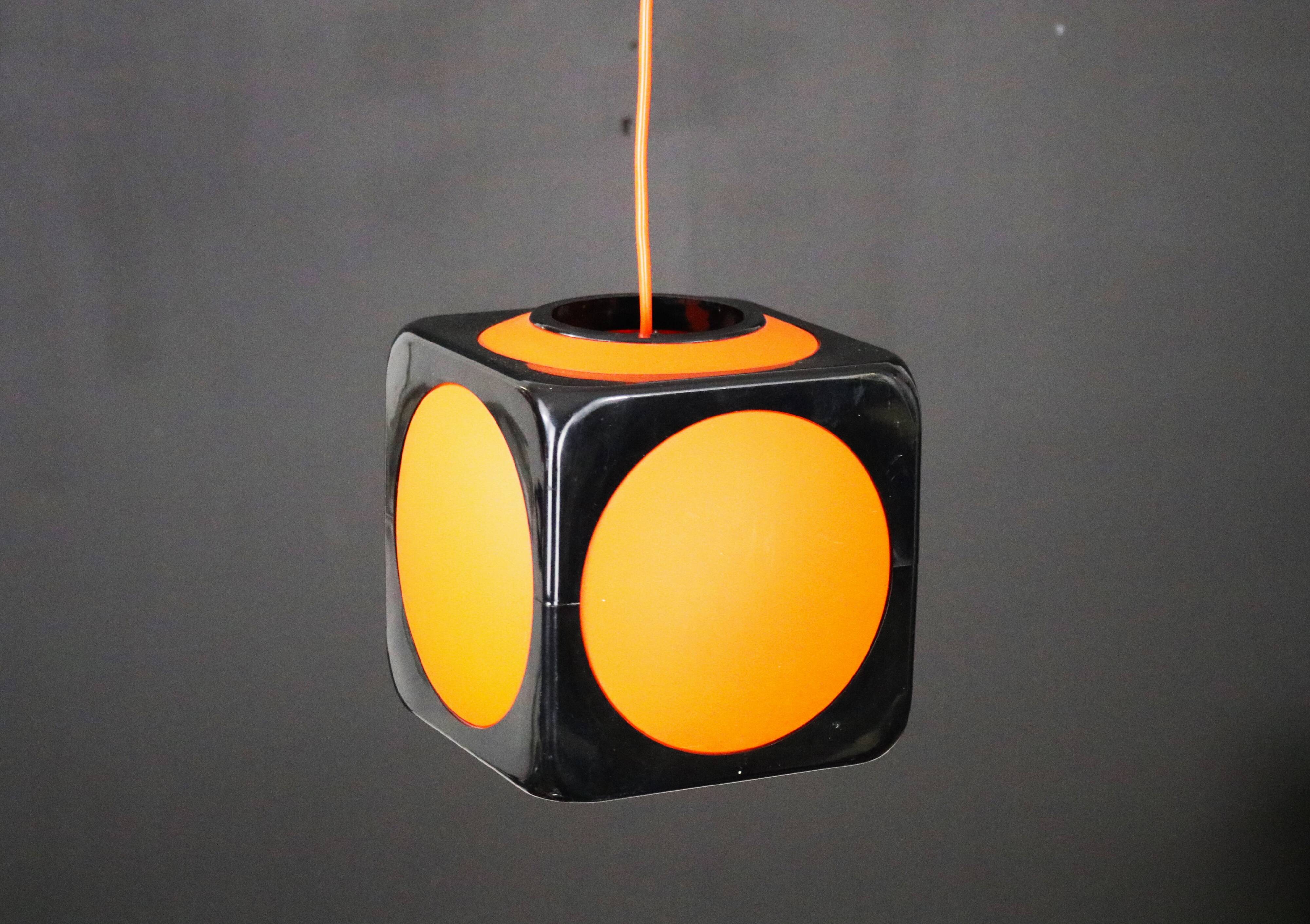 Very cool space age lamp by Uffe Gustav Schioler for Hoyrup Denmark  *** model Poker Dice 527 *** 70