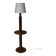 Neo-rustic floor lamp made of turned wood in the style of Charles Dudouyt.
