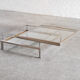 Vintage Chrome and Brass Sliding Coffee Table from Maison Jansen, France, 1970s