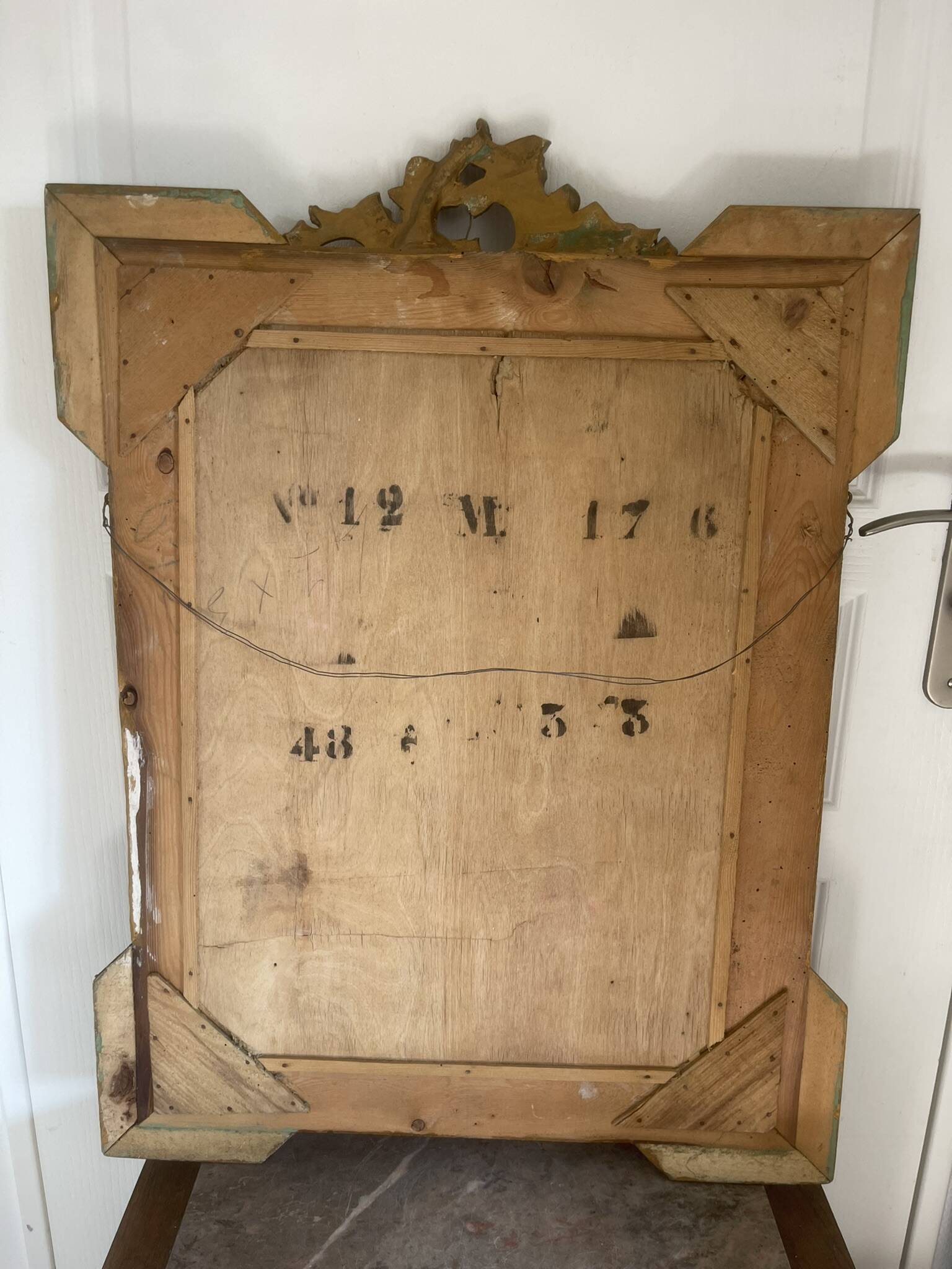 Antique Gilded Mercury Wall Mirror Napoleon III 71x57cm