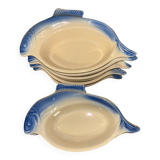 Set of 9 vintage fish ramekins