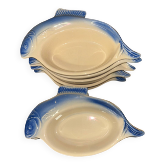 Set of 9 vintage fish ramekins