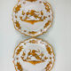 Pair of Small Bread Plates Faience Martres-Tolosane Ochre Decor