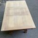 Renovated 1940s oak extendable farmhouse dining table.