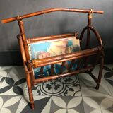 Rattan magazine holders