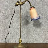 Cochelin France: 1890s gilt bronze desk lamp