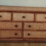 Maugrion chest of drawers with 7 drawers + bedside table