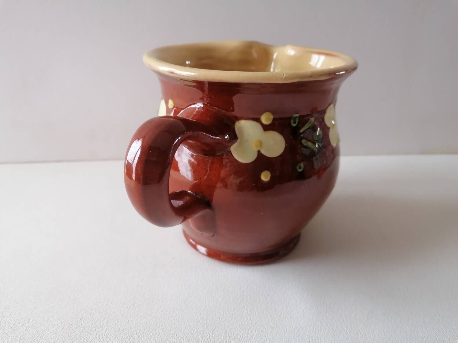 Glazed terracotta Savoy milk jug