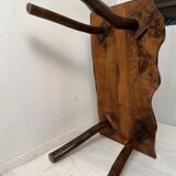 Brutalist vintage coffee table and 2 stools