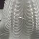 Replacement lampshade in vintage French opaque white glass with fluted edge 0183