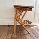vintage rattan bedside table