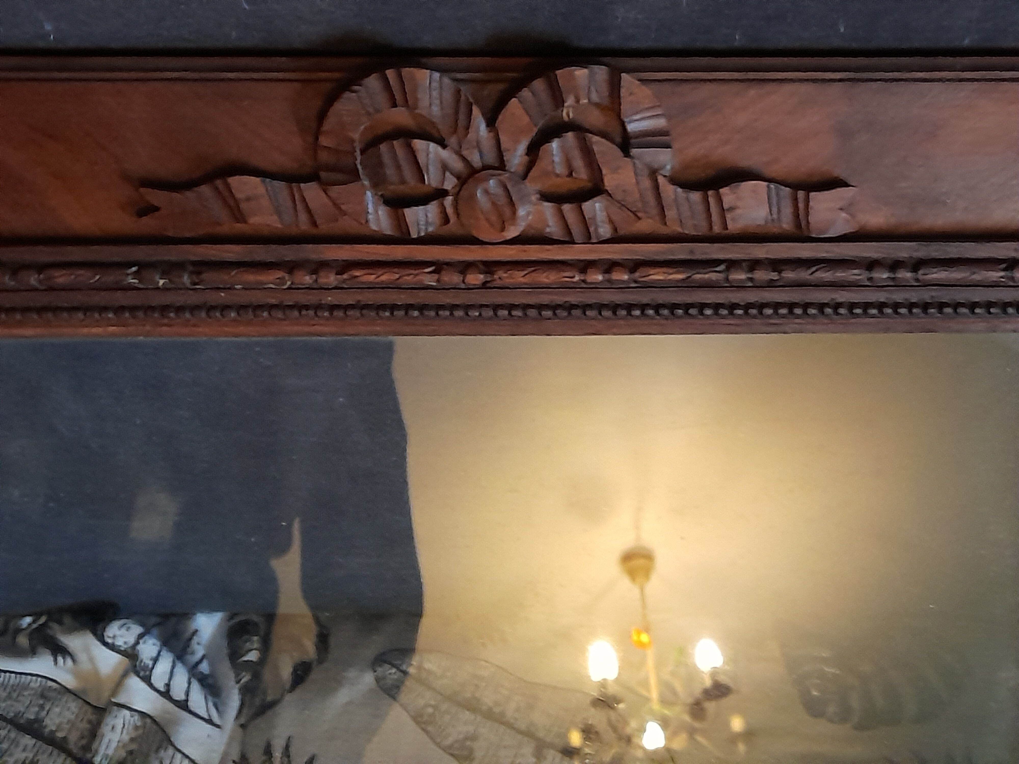 Cadre en bois vitre avec noeud