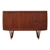 Buffet haut en teck, design danois, années 1960, designer : Kurt Østervig