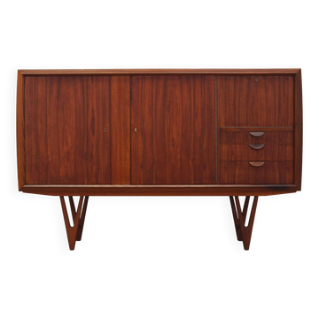Buffet haut en teck, design danois, années 1960, designer : Kurt Østervig