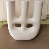 White Tadelakt Vase Morocco