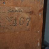 Brown Scandinavian chest of drawers in plywood, 4 drawers, Mid-Century style (1960s)