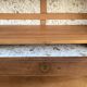 Parisian art deco glass cabinet in raw wood