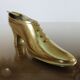 70s brass shoe ashtray