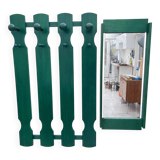 Pine coat rack and mirror