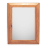 vintage pine small rectangular mirror