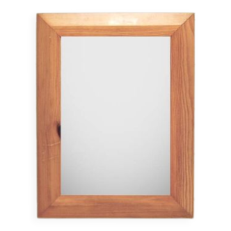 vintage pine small rectangular mirror