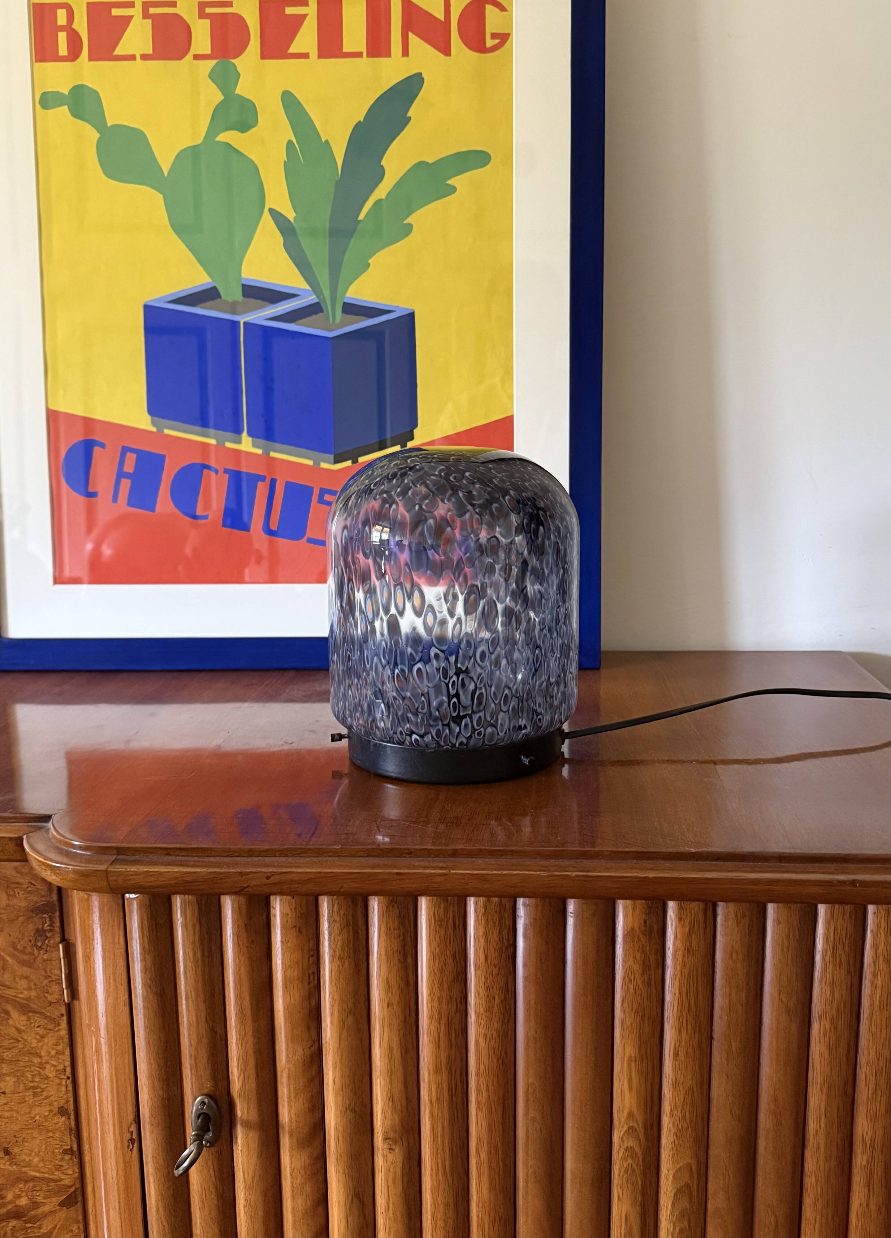 Gae Aulenti, 'Neverrino' murrine-blown glass table lamp , Vetreria Vistosi