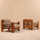 Fauteuils en orme, 1980’s