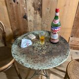 Old garden or bistro pedestal table
