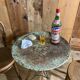 Old garden or bistro pedestal table