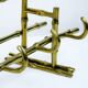 Bamboo-like coat rack in bronze