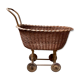 Wicker doll landeau