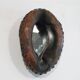 Vintage free-form leather mirror 1960