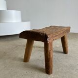 Stool in blond teak