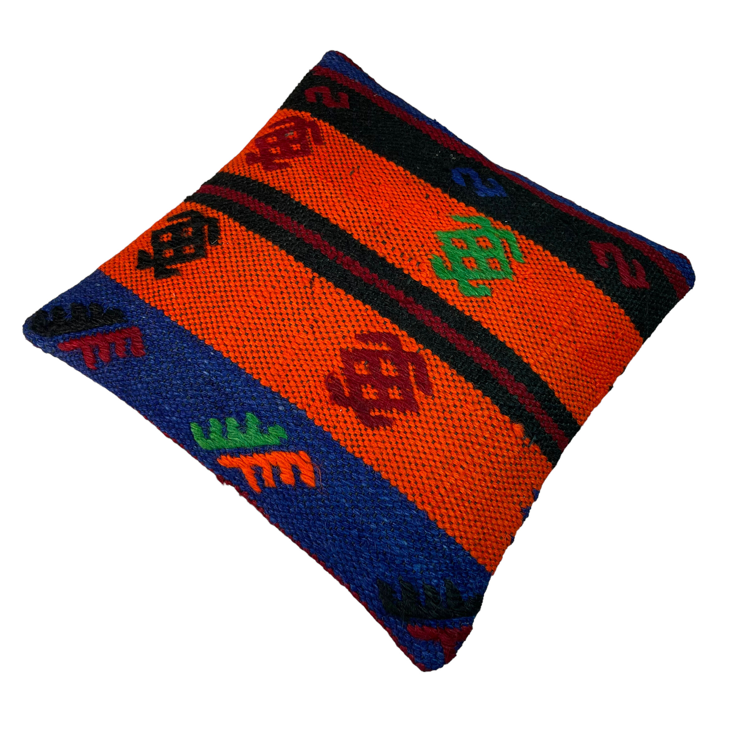 Vintage turkish kilim cushion cover 40 x 40 cm