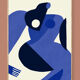 Art poster woman with blue skin 50 x 70 cm