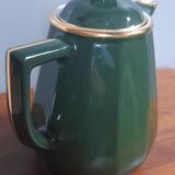 Teapot Apilcp Yves Deshoulières - Empire green and gold - 1980