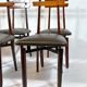 Set of six Mid-century Italian wood chairs